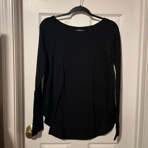 Bucketlist oversized long sleeve black top